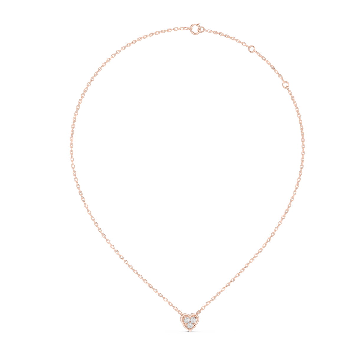 Celestia VVS Heart Diamond Necklace &amp; Pendant