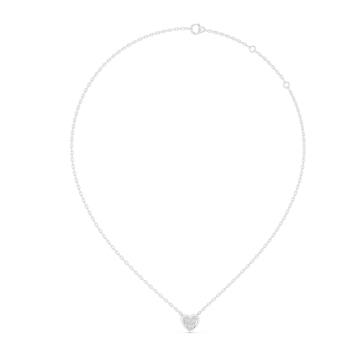 Celestia VVS Heart Diamond Necklace &amp; Pendant