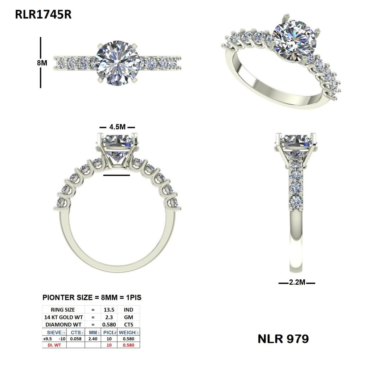 Sylvie VVS Lab-Grown Diamond Ring
