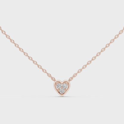 Celestia VVS Heart Diamond Necklace &amp; Pendant