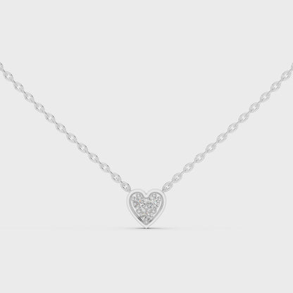 Celestia VVS Heart Diamond Necklace &amp; Pendant