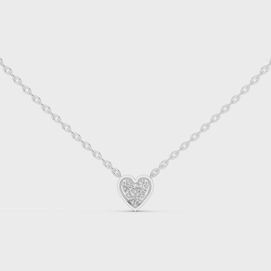 Celestia VVS Heart Diamond Necklace &amp; Pendant